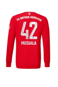 Bayern Munich Jamal Musiala #42 Fotballdrakt Hjemme Klær 2022-23 Lange ermer